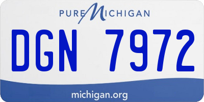 MI license plate DGN7972