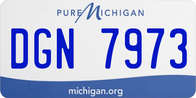 MI license plate DGN7973