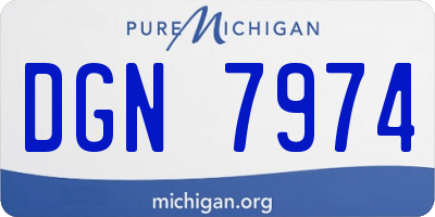 MI license plate DGN7974