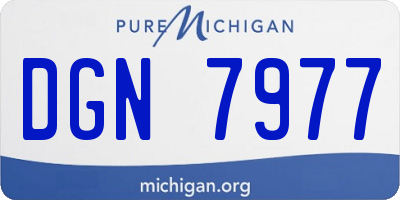 MI license plate DGN7977