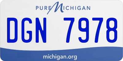 MI license plate DGN7978