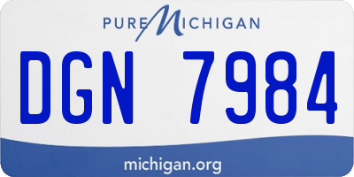 MI license plate DGN7984