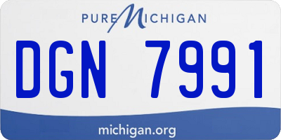 MI license plate DGN7991
