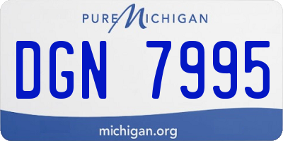 MI license plate DGN7995