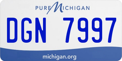 MI license plate DGN7997