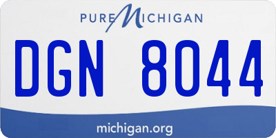 MI license plate DGN8044