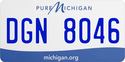 MI license plate DGN8046