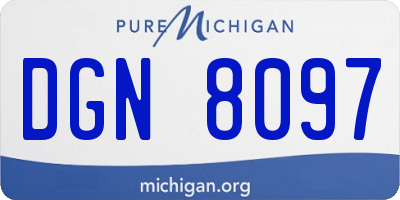 MI license plate DGN8097