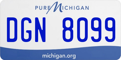 MI license plate DGN8099