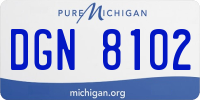 MI license plate DGN8102