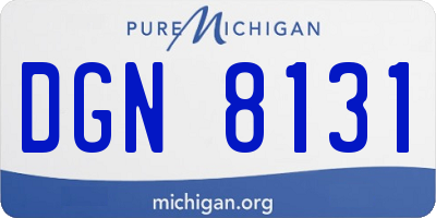 MI license plate DGN8131