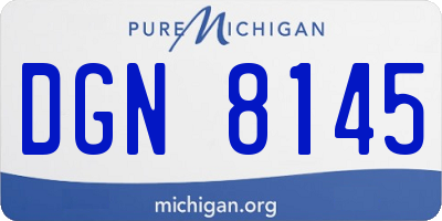 MI license plate DGN8145