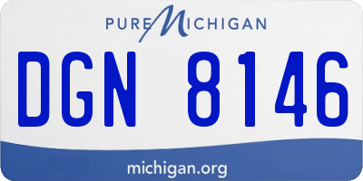 MI license plate DGN8146