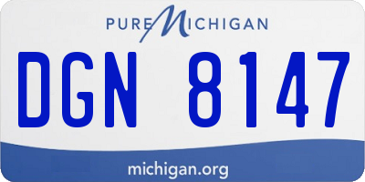 MI license plate DGN8147