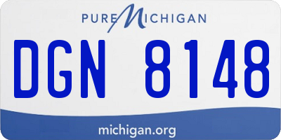MI license plate DGN8148