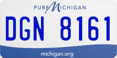 MI license plate DGN8161