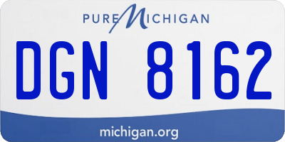 MI license plate DGN8162