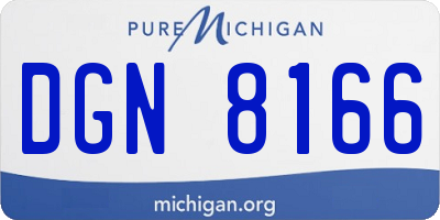 MI license plate DGN8166
