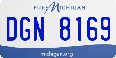 MI license plate DGN8169