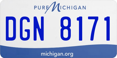 MI license plate DGN8171