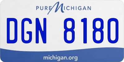MI license plate DGN8180