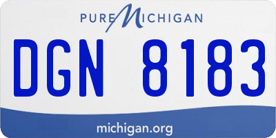 MI license plate DGN8183