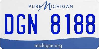 MI license plate DGN8188