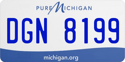 MI license plate DGN8199