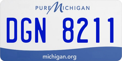 MI license plate DGN8211