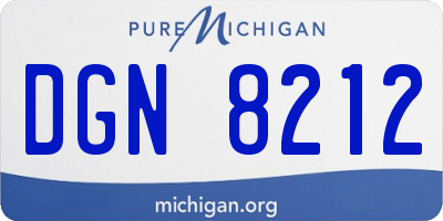 MI license plate DGN8212
