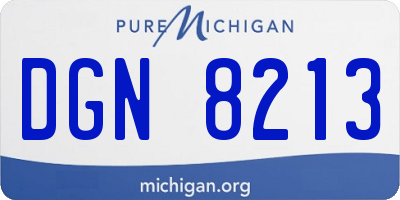 MI license plate DGN8213