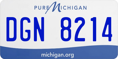 MI license plate DGN8214
