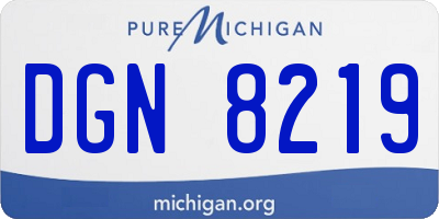 MI license plate DGN8219