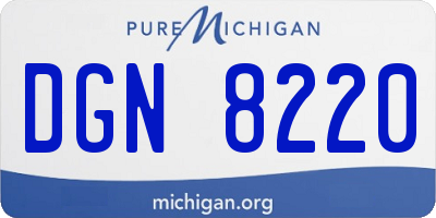 MI license plate DGN8220