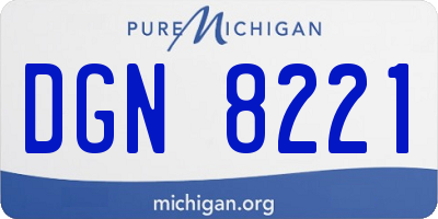 MI license plate DGN8221