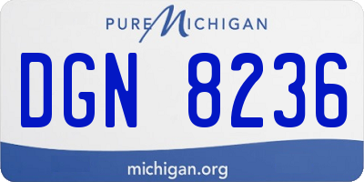 MI license plate DGN8236