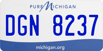 MI license plate DGN8237