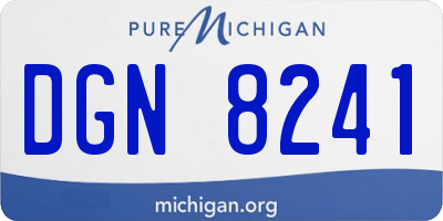 MI license plate DGN8241