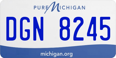 MI license plate DGN8245