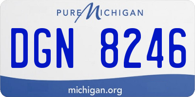MI license plate DGN8246