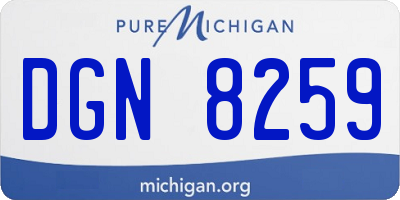 MI license plate DGN8259