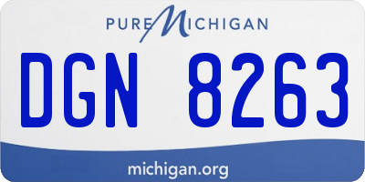 MI license plate DGN8263