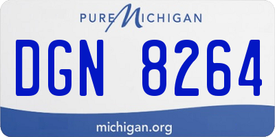 MI license plate DGN8264