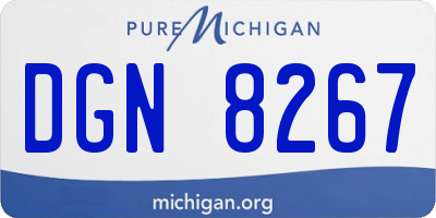 MI license plate DGN8267