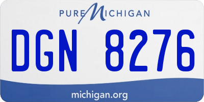 MI license plate DGN8276