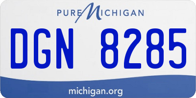 MI license plate DGN8285