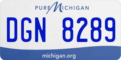 MI license plate DGN8289