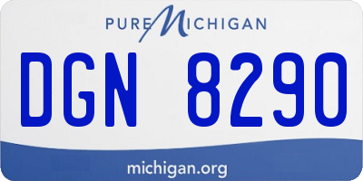 MI license plate DGN8290