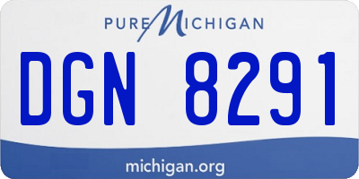 MI license plate DGN8291
