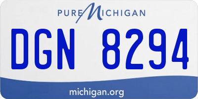 MI license plate DGN8294